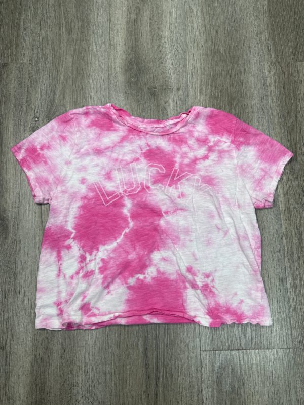 Top Short Sleeve Basic By Lucky Brand In Pink, Size: S Online Hot Sale