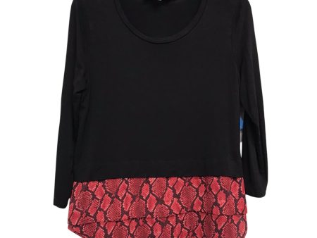 Top Ls By Michael By Michael Kors In Black & Red, Size:S Hot on Sale