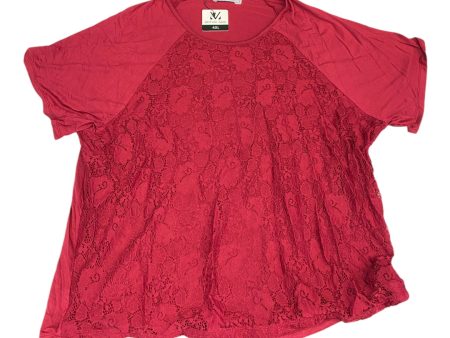 Top Short Sleeve By Cmc In Red, Size: 4x Online Sale