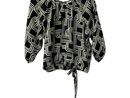 Top Ls By Nine West In Black & White, Size:L Hot on Sale