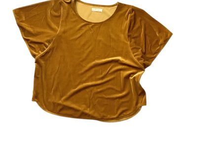 Top Short Sleeve Basic By Madewell In Yellow, Size: M Online Hot Sale