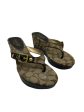 Sandal Wedges Designer By Coach In Brown, Size: 8.5 Online