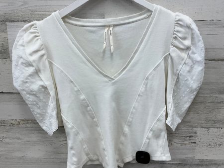 Top Short Sleeve By Anthropologie In White, Size: Xs Online Sale